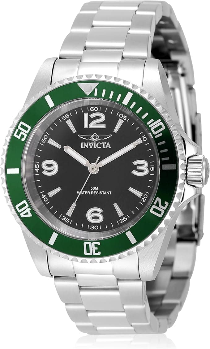 Invicta Specialty 49338 Quartz Plateado/Negro-Verde